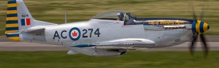 City of Winnipeg Sqdn. one of "The Horsemen" demonstration team departs for the Jones Beach Air Show.